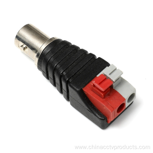 Press-Fit Screwless terminal CCTV Cable BNC Female Connector